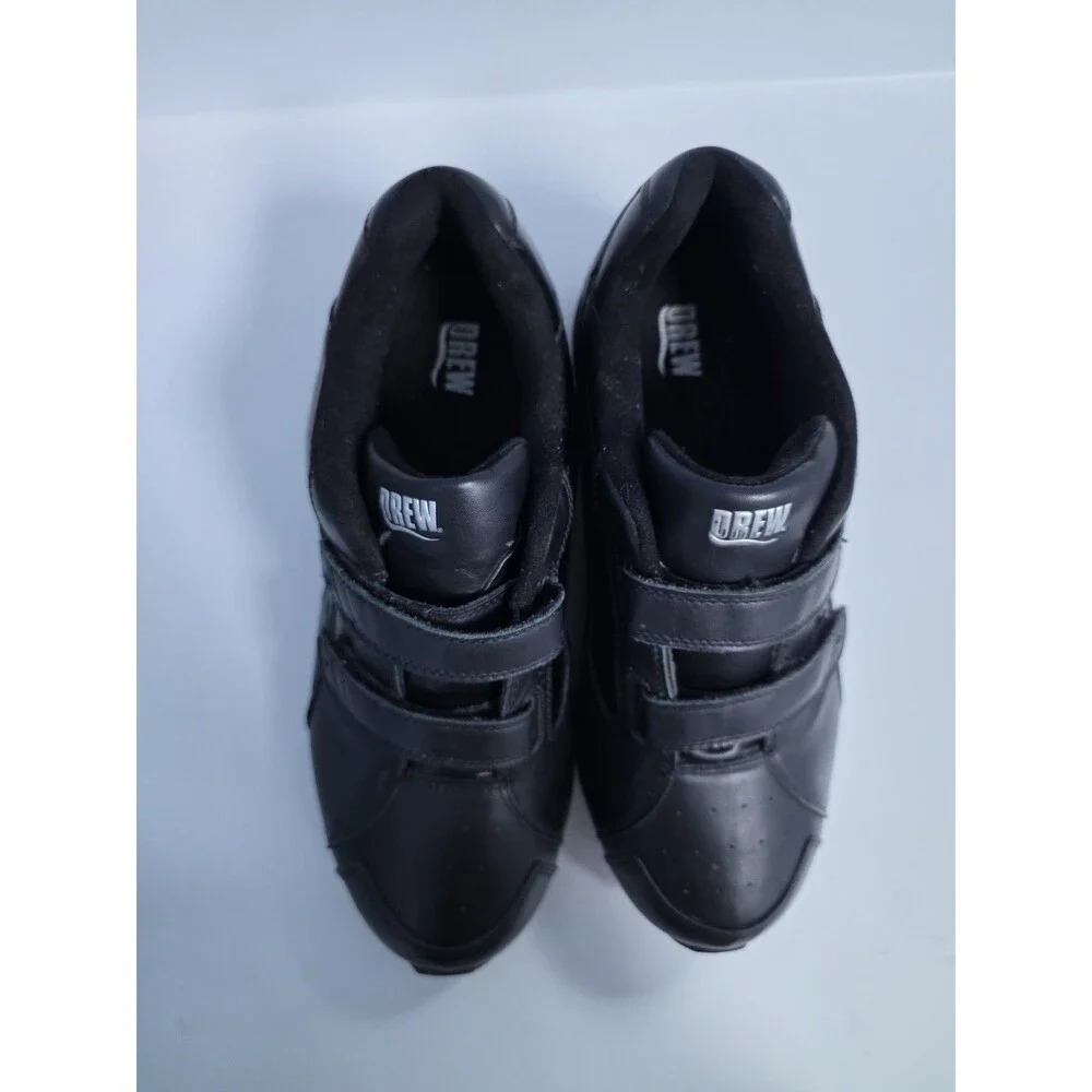Drew Force V Black Leather Walking Shoes Size 14 6E 2021